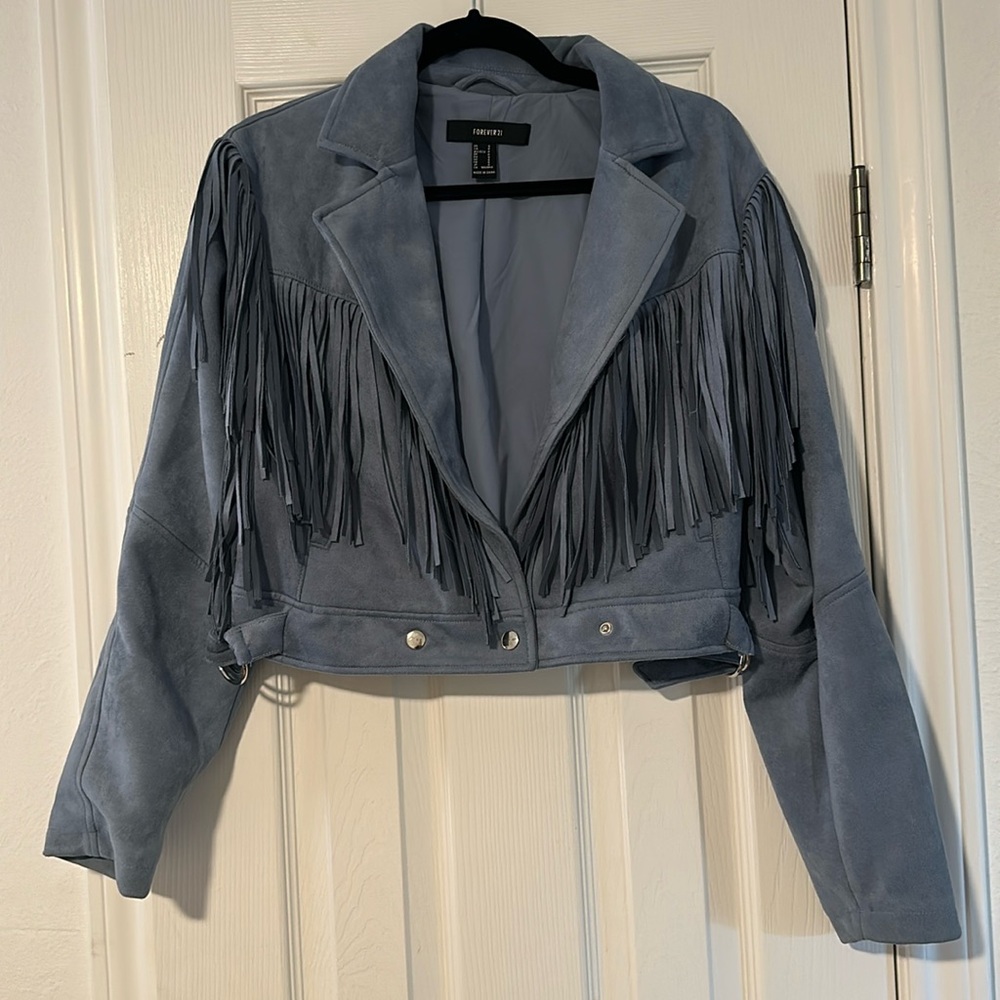 Forever 21 Fringe Moto Jacket